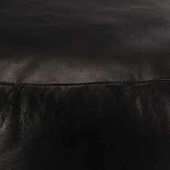 vidaXL Poef 60x30 cm echt geitenleer zwart