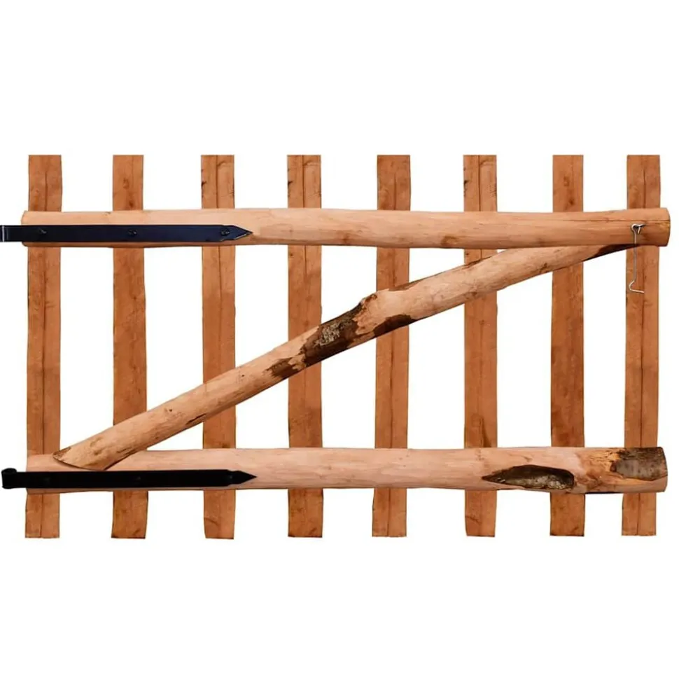 vidaXL Poort enkel 100x60 cm geïmpregneerd hazelaarhout