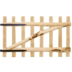vidaXL Poort enkel 100x60 cm hazelaarhout