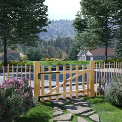vidaXL Poort enkel 100x60 cm hazelaarhout