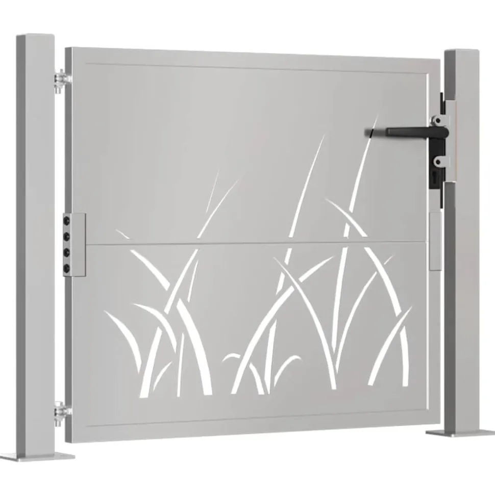 vidaXL Poort grasontwerp 100x75 cm cortenstaal