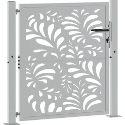 vidaXL Poort met golfontwerp 100x100 cm weervast staal