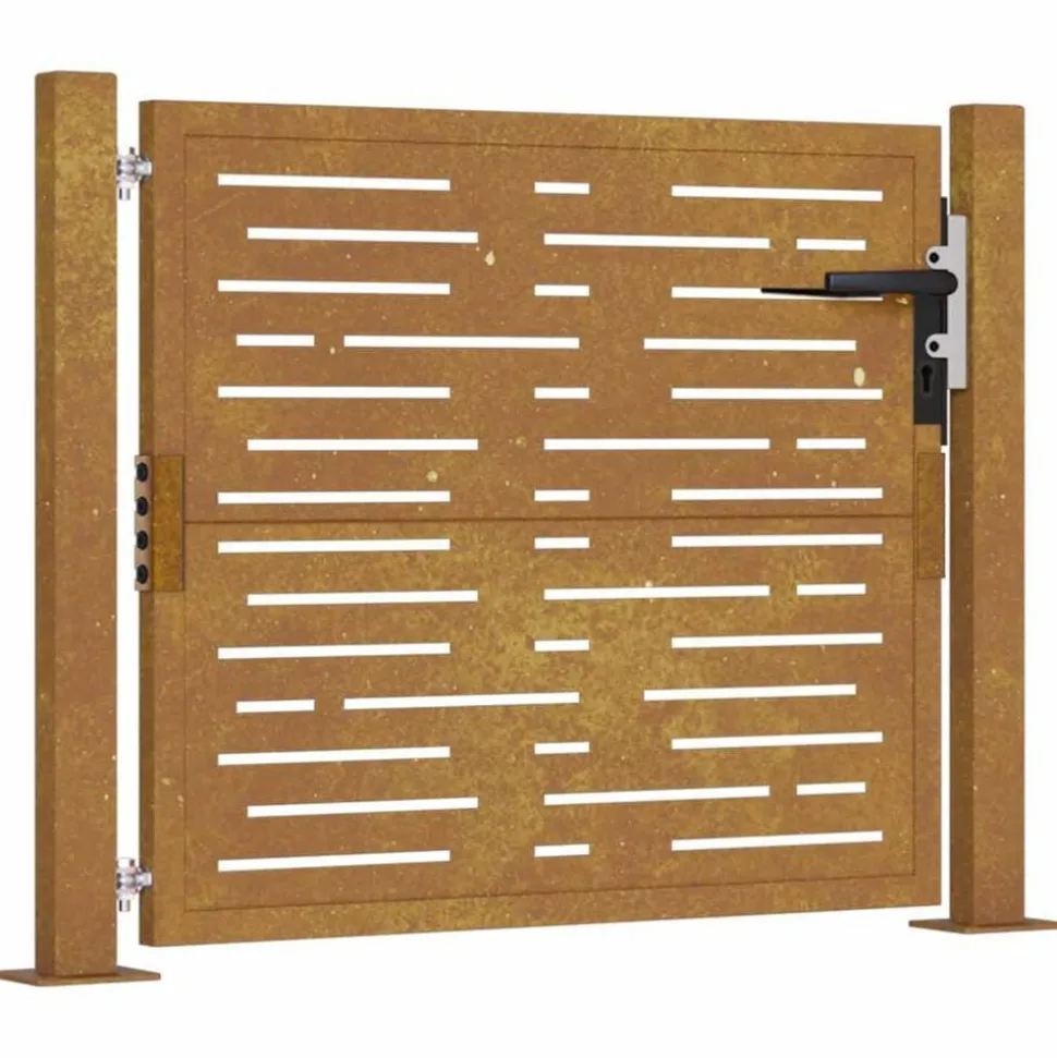 vidaXL Poort vierkant 100x75 cm cortenstaal