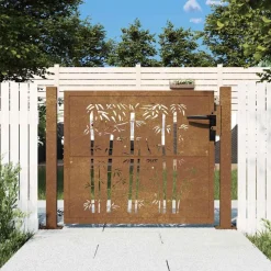 vidaXL Poort vierkant 100x75 cm cortenstaal
