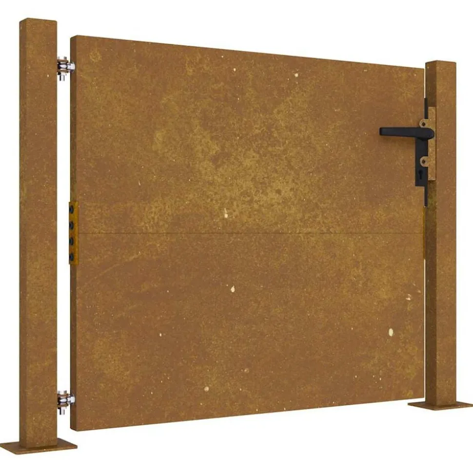 vidaXL Poort 100x75 cm cortenstaal