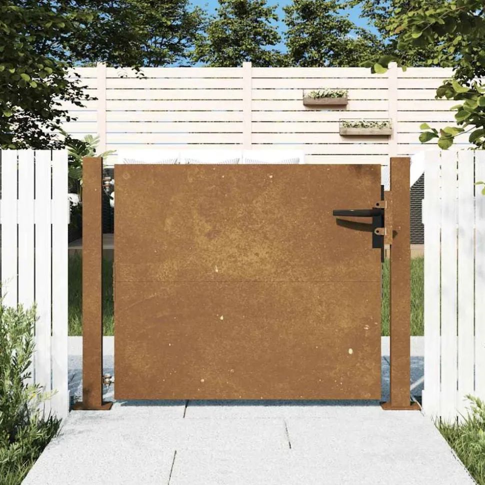 vidaXL Poort 100x75 cm cortenstaal