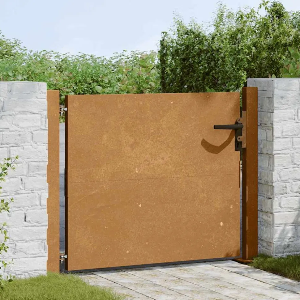 vidaXL Poort 100x75 cm cortenstaal