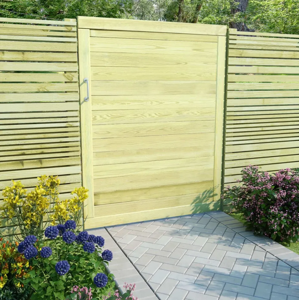 vidaXL Poort 125x100 cm geïmpregneerd grenenhout