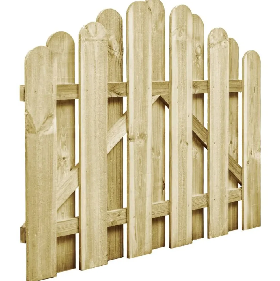 vidaXL Poort 100x75 cm groen geïmpregneerd grenenhout