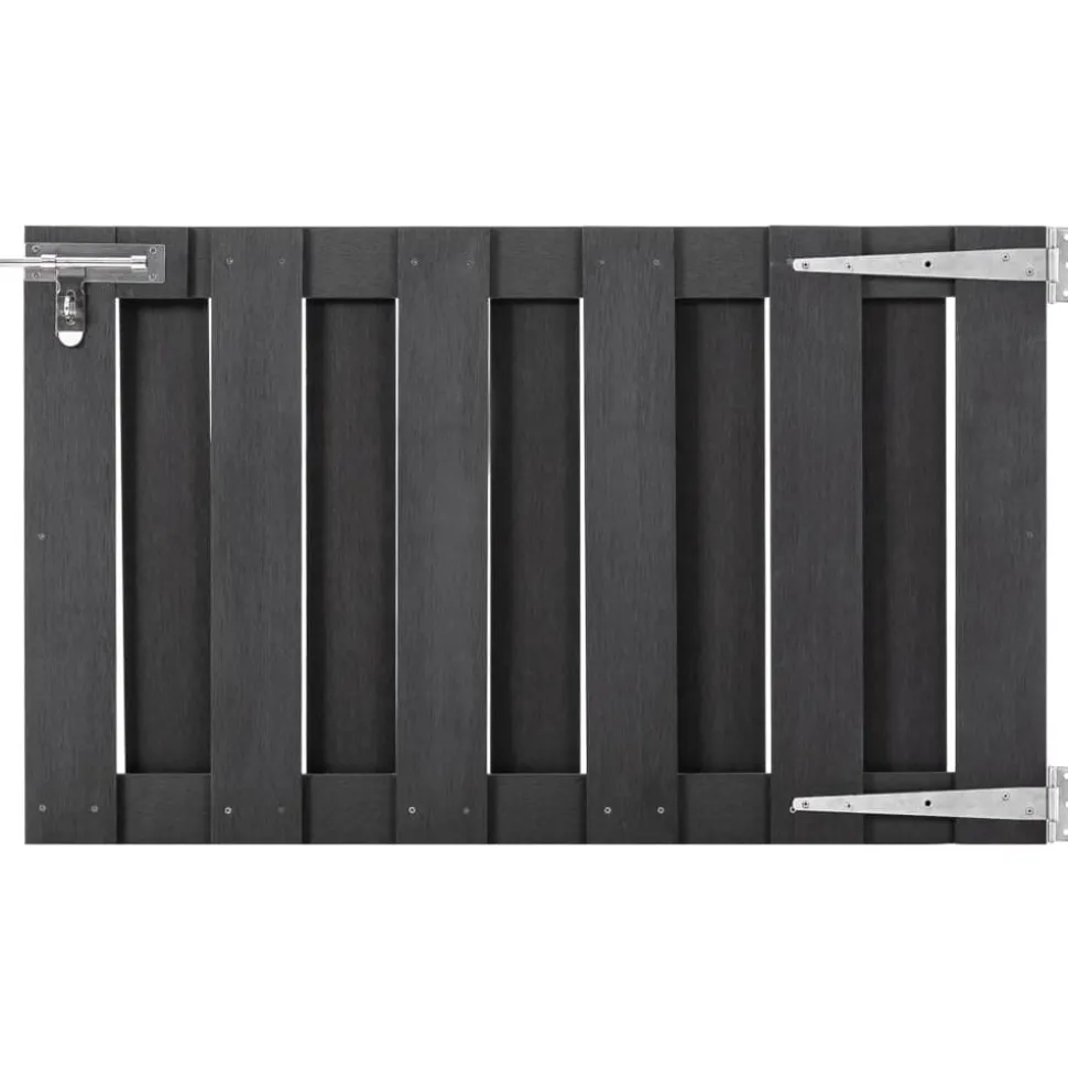 vidaXL Poort 100x60 cm HKC grijs