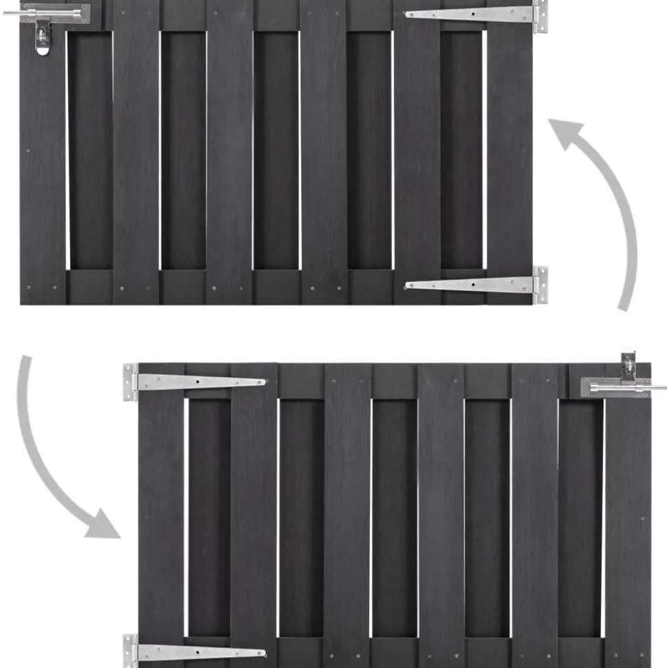 vidaXL Poort 100x60 cm HKC grijs