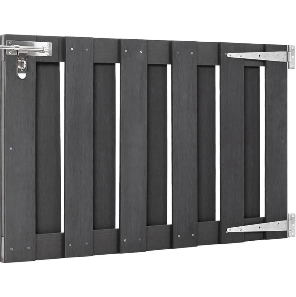 vidaXL Poort 100x60 cm HKC grijs