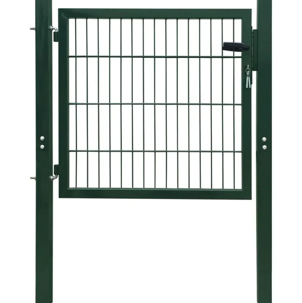 vidaXL Poort 100x100 cm staal groen