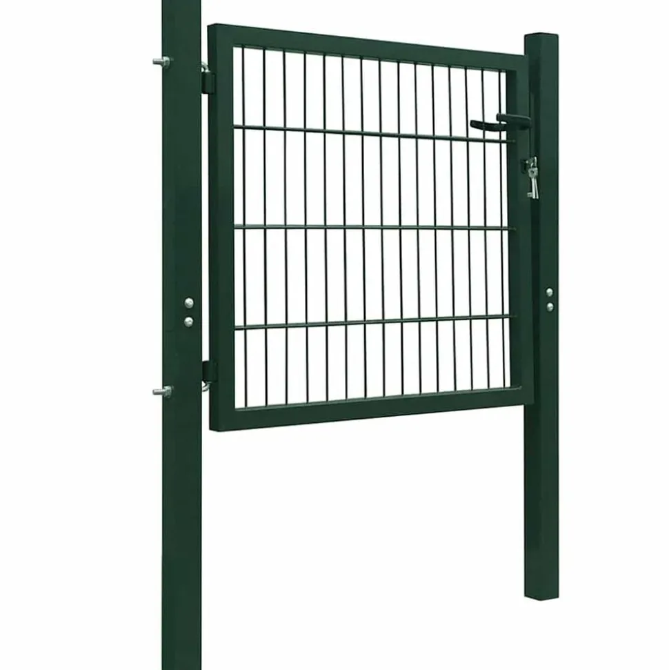 vidaXL Poort 100x100 cm staal groen
