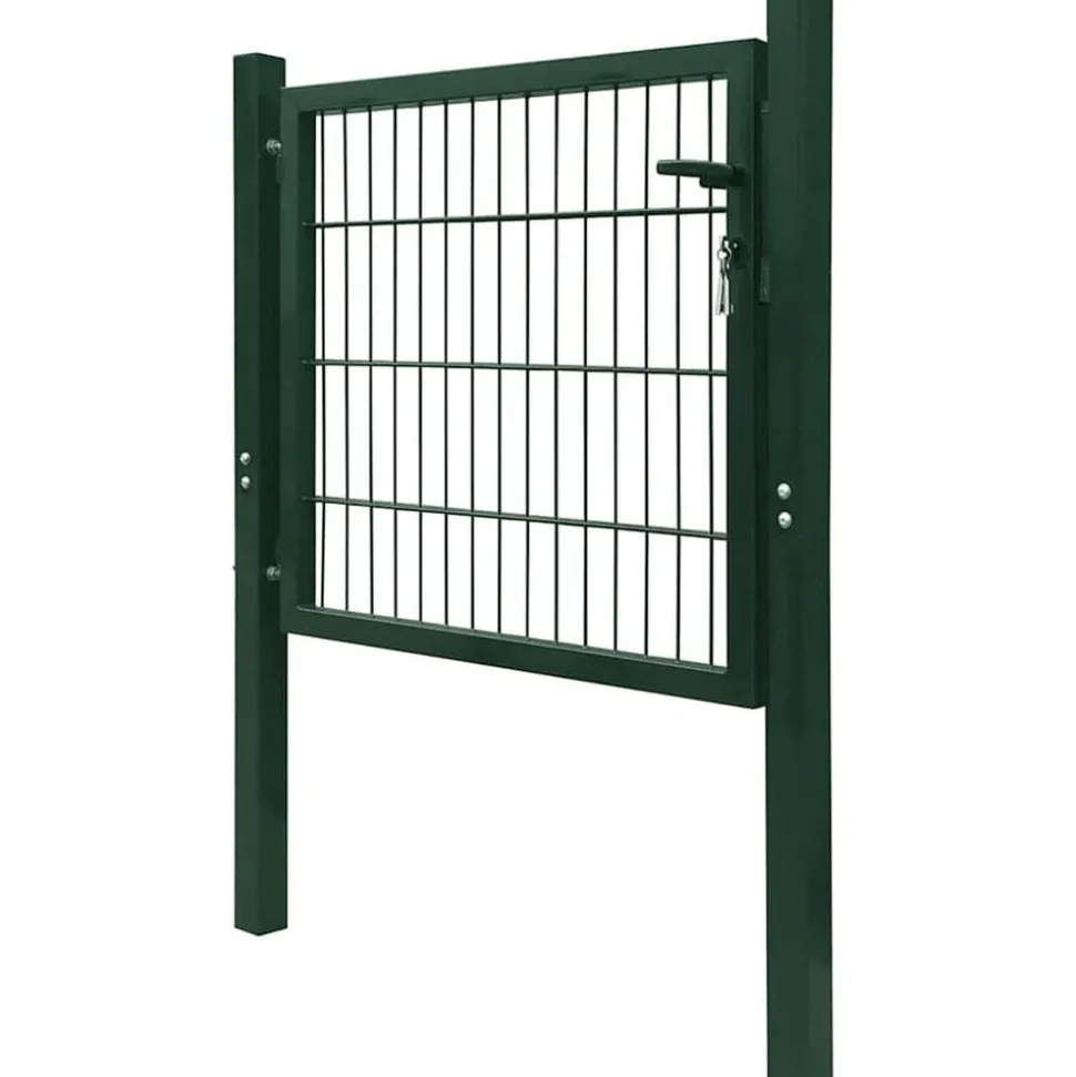 vidaXL Poort 100x100 cm staal groen