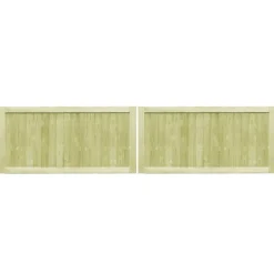 vidaXL Poorten 2 st 300x75 cm geïmpregneerd grenenhout
