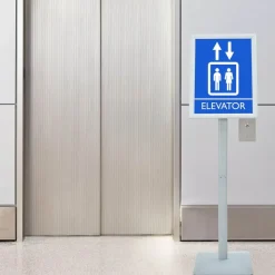vidaXL Posterstandaard met voet Zilver 32,5 x 27 x 126 cm Gietijzer