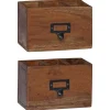 vidaXL Potloodetui Multikleur 18 x 10 x 12 cm Massief Mahoniehout