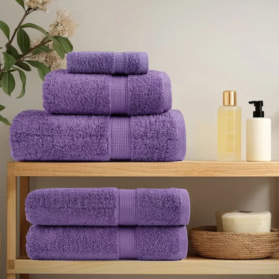 vidaXL Premium washandjes SOLUND 2 st paars 30x30 cm 600 g/m2