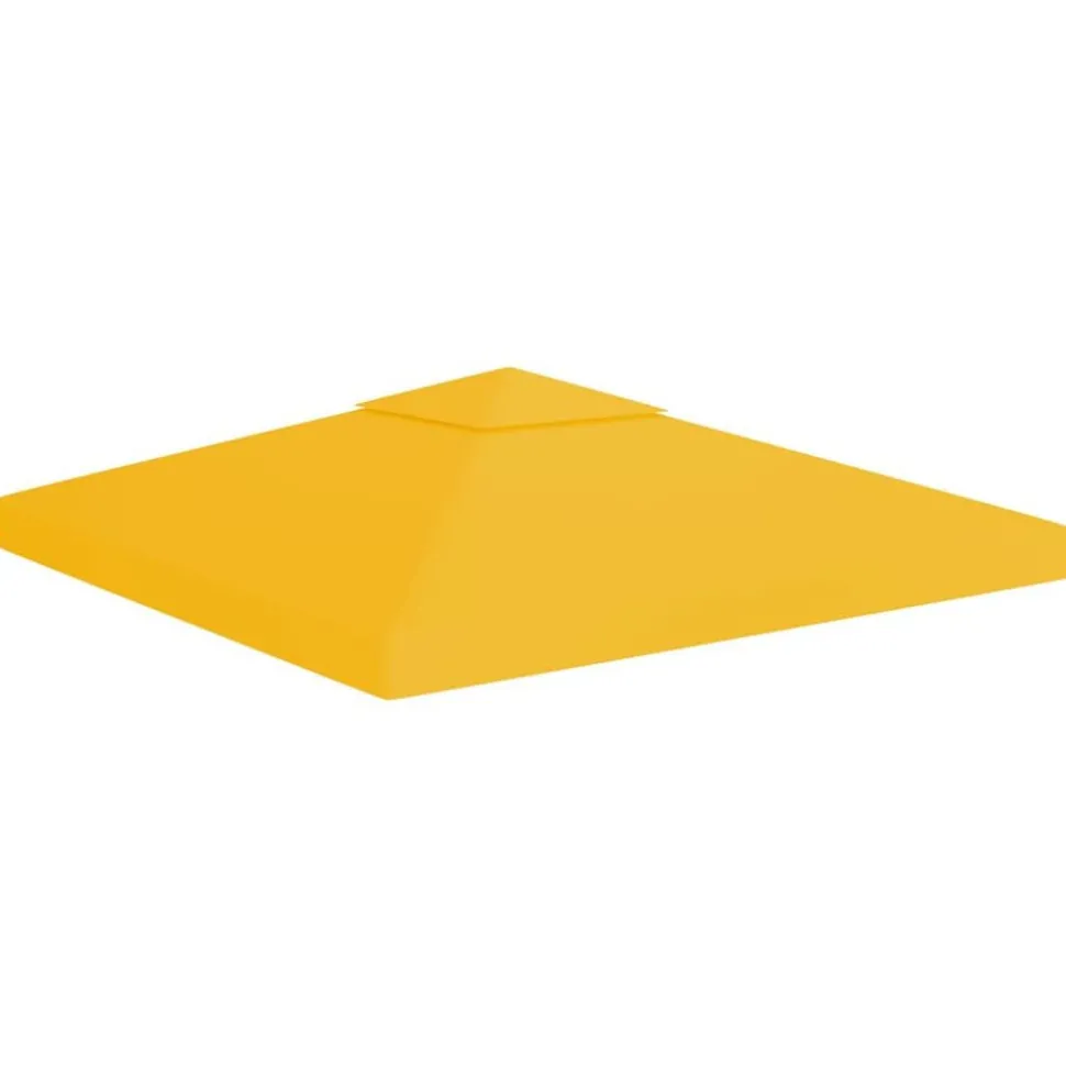 vidaXL Prieeldak 2-laags 310 g/m² 3x3 m geel