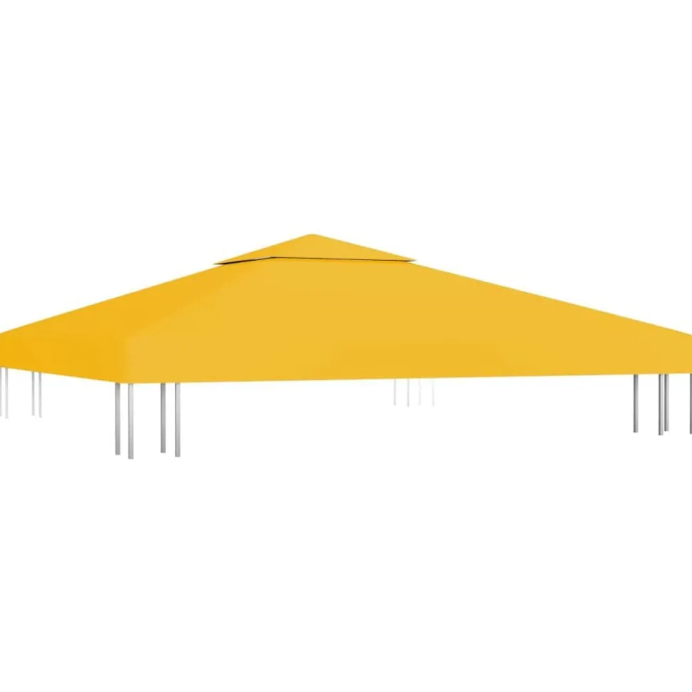 vidaXL Prieeldak 2-laags 310 g/m² 3x3 m geel