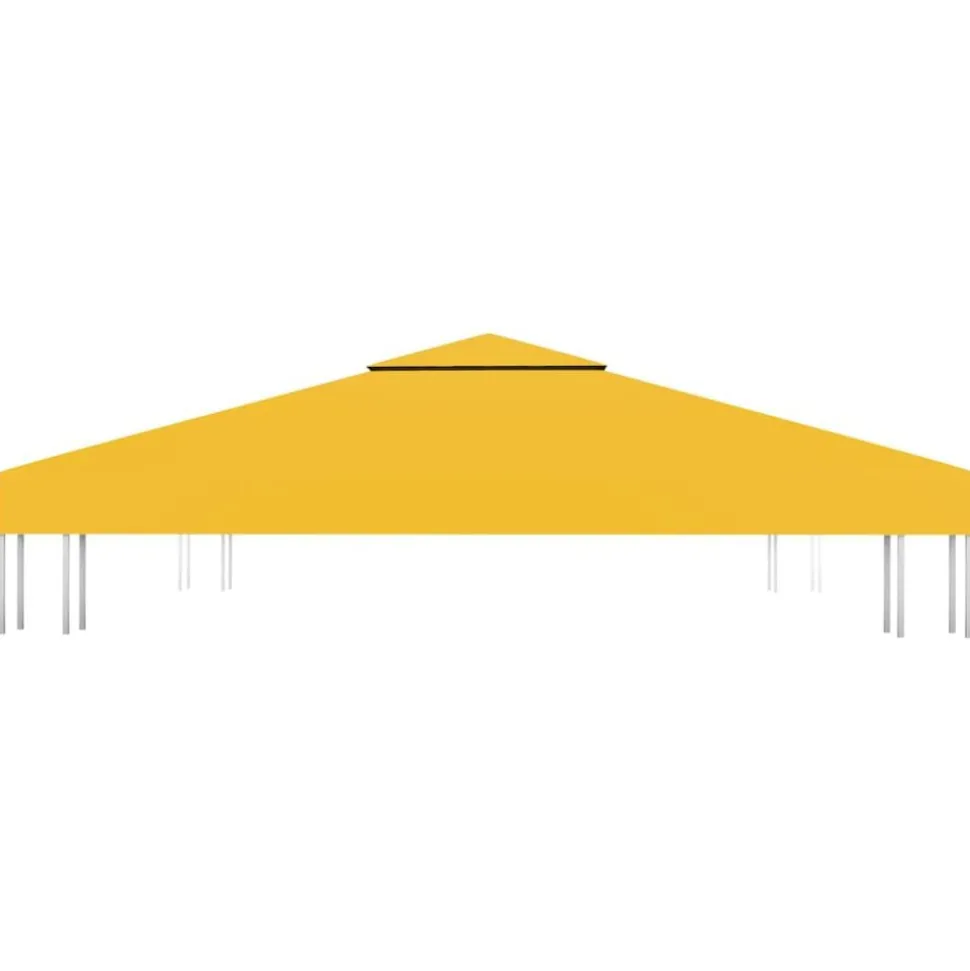 vidaXL Prieeldak 2-laags 310 g/m² 3x3 m geel