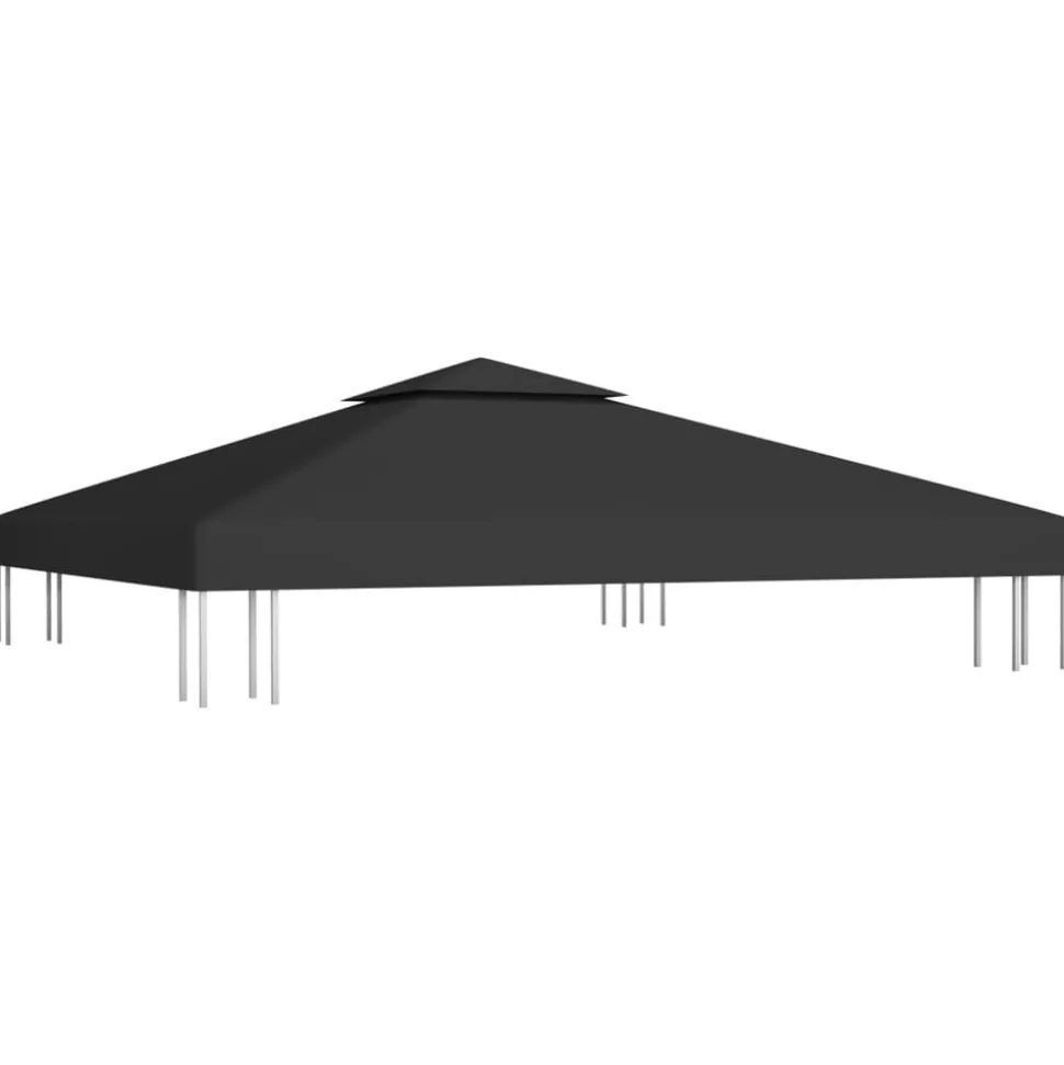 vidaXL Prieeldak 2-laags 310 g/m² 3x3 m zwart