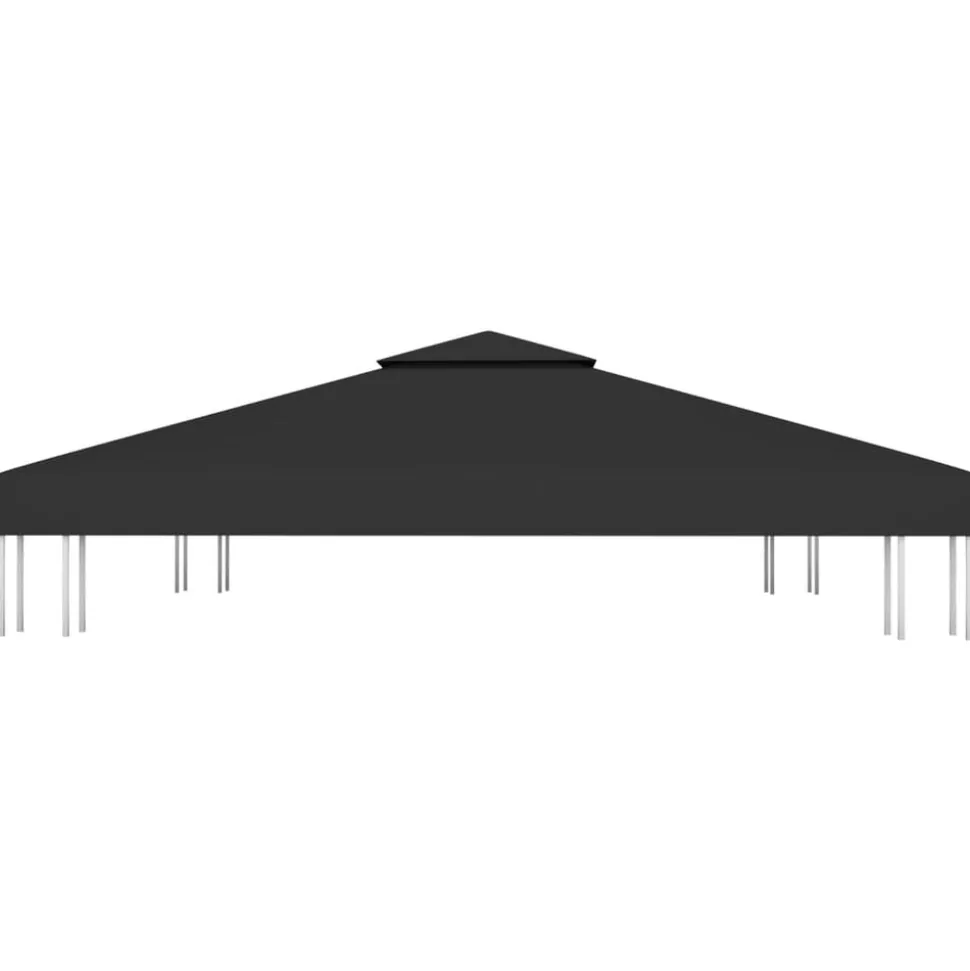 vidaXL Prieeldak 2-laags 310 g/m² 3x3 m zwart