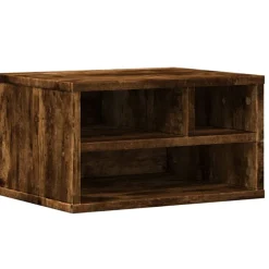 vidaXL Printerkastje 40x32x22,5 cm bewerkt hout gerookt eikenkleurig