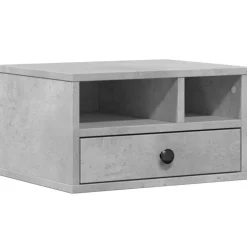 vidaXL Printerkastje 40x32x22,5 cm bewerkt hout betongrijs