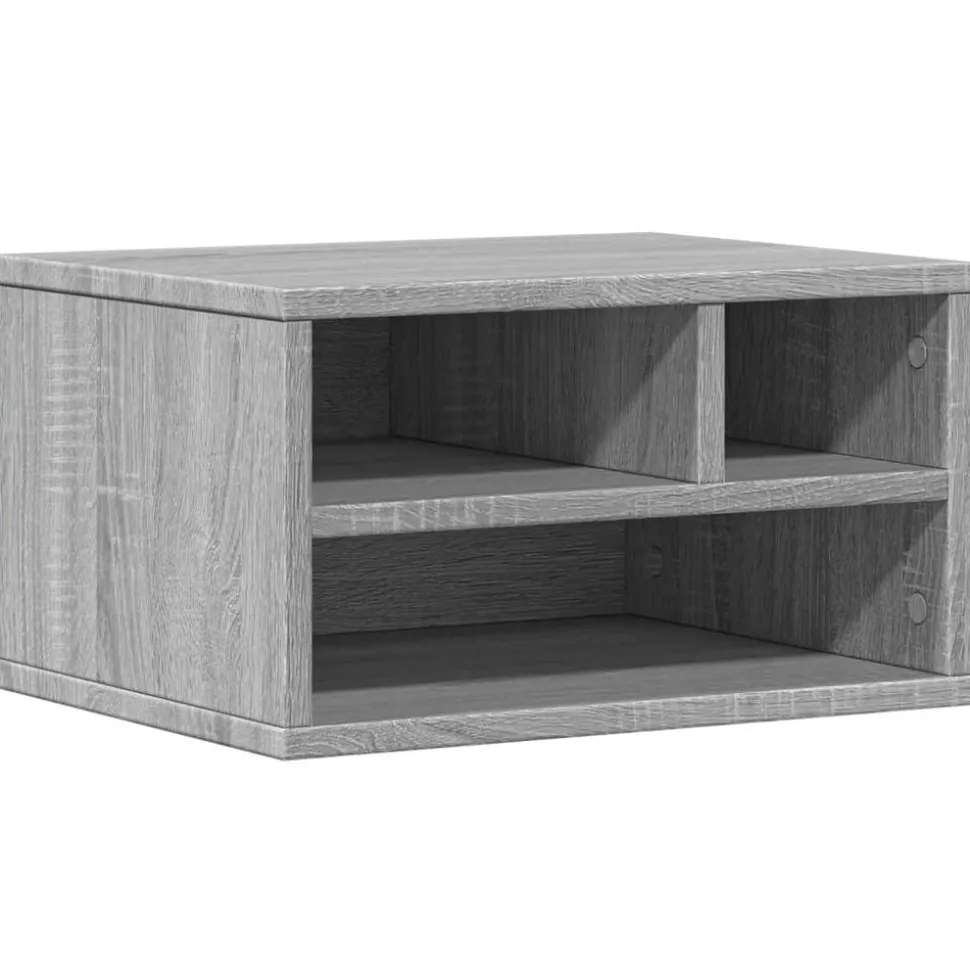 vidaXL Printerkastje 40x32x22,5 cm bewerkt hout grijs sonoma eiken