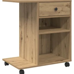 vidaXL Printerstand Ambachtelijk eiken 60 x 40 x 68.5 cm Bewerkt hout