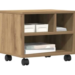 vidaXL Printerstand Artisan Eiken 41 x 32 x 34,5 cm Bewerkt hout