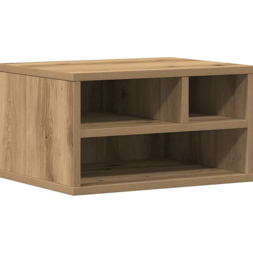 vidaXL Printerstand Artisan Eiken 40 x 32 x 22,5 cm Bewerkt hout