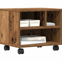 vidaXL Printerstand met opslag Oudhout 41 x 32 x 33.5 cm Bewerkt hout