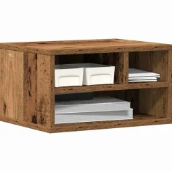 vidaXL Printerstand met opslag Oudhout 40 x 32 x 22,5 cm Bewerkt hout