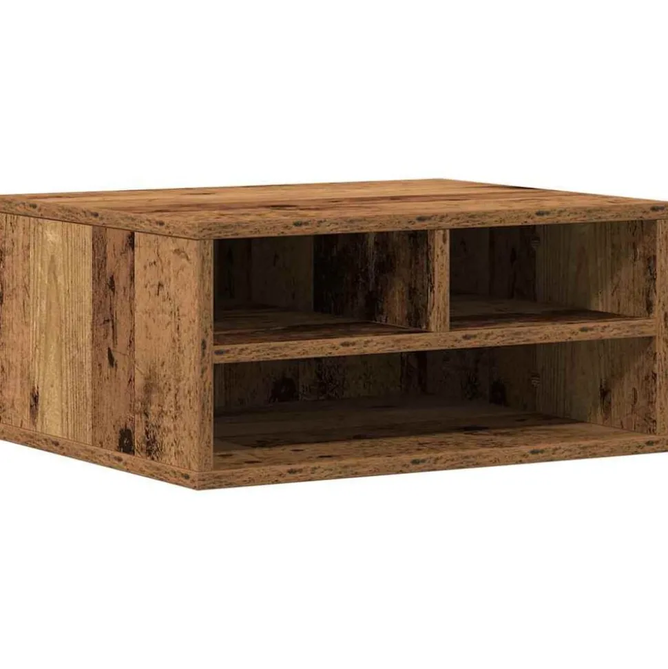 vidaXL Printerstand met opslag Oudhout 49 x 40 x 22.5 cm Bewerkt hout