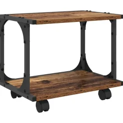 vidaXL Printerstand Oud Hout 41 x 28 x 33.5 cm Bewerkt hout