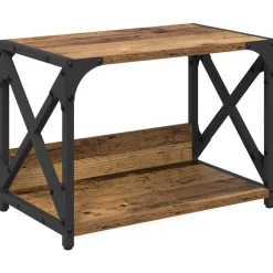 vidaXL Printerstand Oud Hout 44 x 26 x 31,5 cm Bewerkt hout