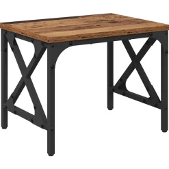 vidaXL Printerstand Verstelbaar Oud Hout 40 x 30 x 31 cm Bewerkt hout