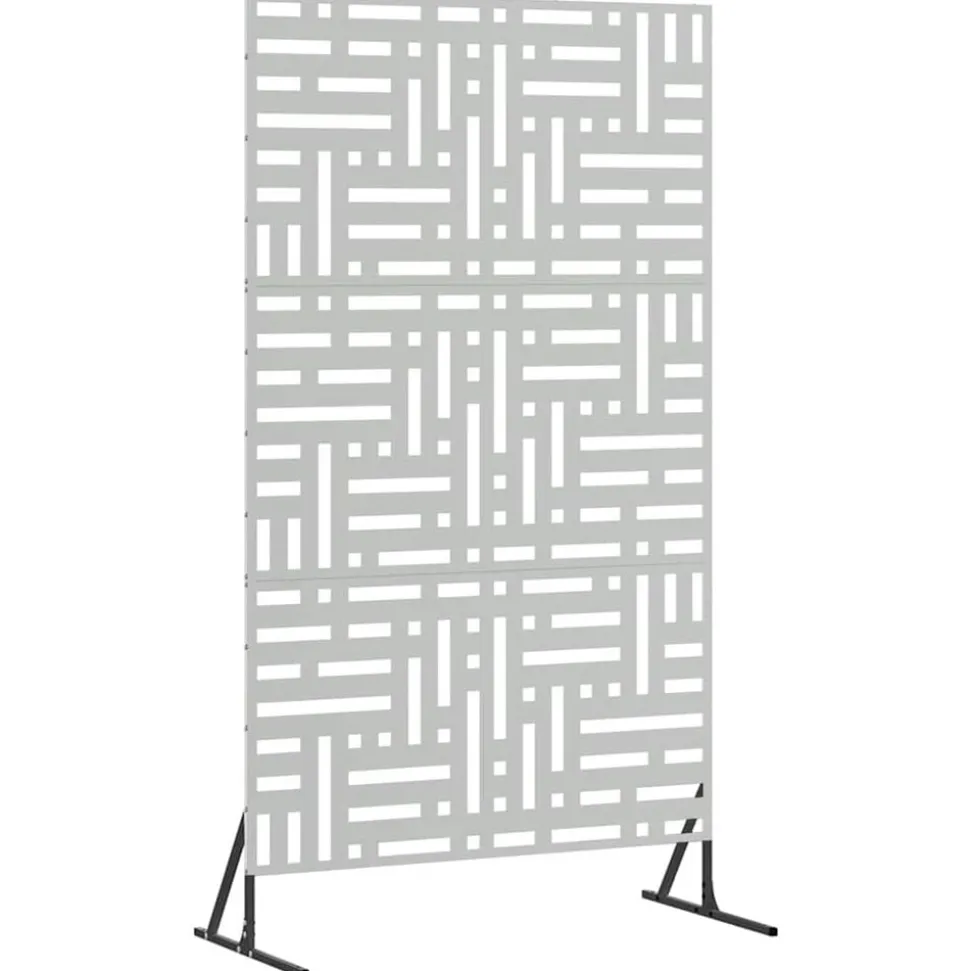 vidaXL Privacyscherm Grijs 100 x 50 x 180 cm Staal