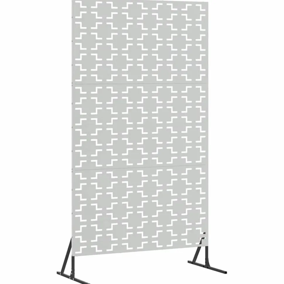 vidaXL Privacyscherm Grijs 100 x 50 x 180 cm Staal