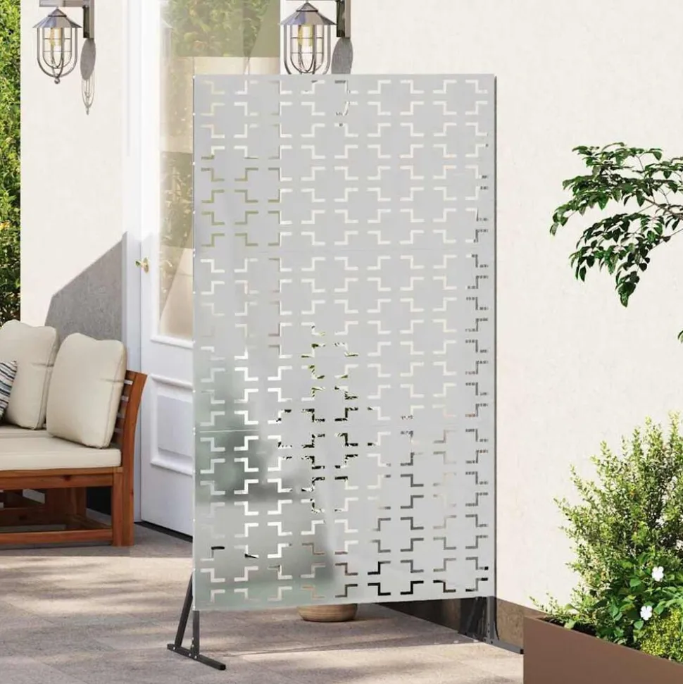 vidaXL Privacyscherm Grijs 100 x 50 x 180 cm Staal