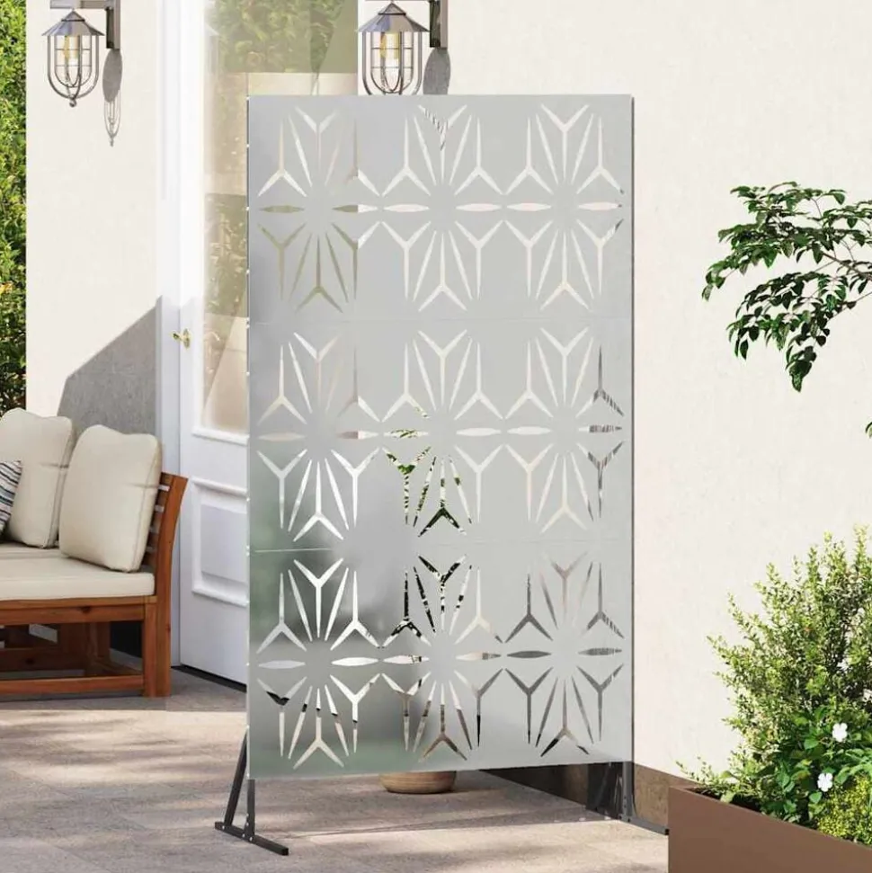 vidaXL Privacyscherm Grijs 100 x 50 x 180 cm Staal