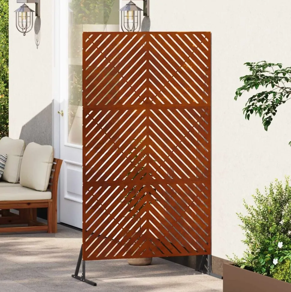 vidaXL Privacyscherm Grijs 100 x 50 x 180 cm Staal