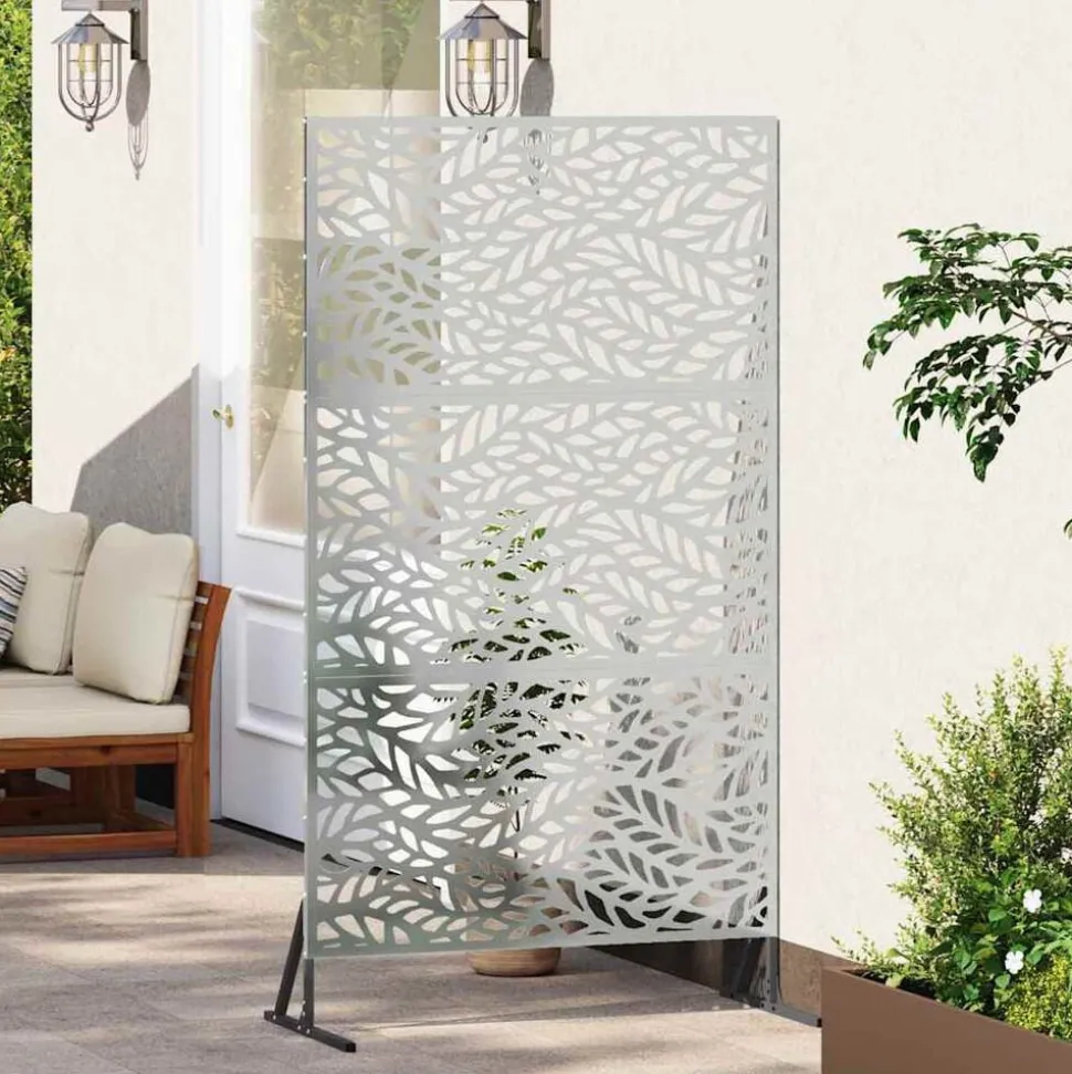 vidaXL Privacyscherm Grijs 100 x 50 x 180 cm Staal