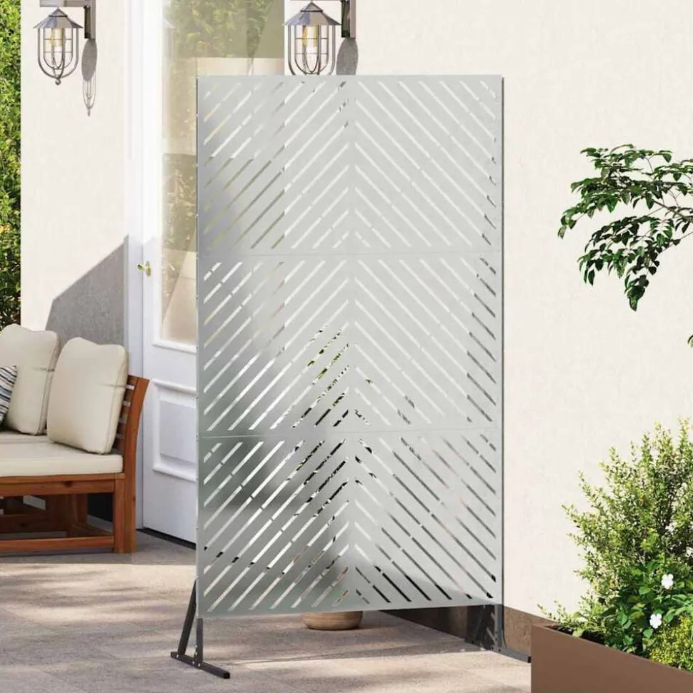 vidaXL Privacyscherm Grijs 100 x 50 x 180 cm Staal