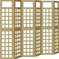vidaXL Privacyscherm Honingbruin 240 x 180 cm Massief Vurenhout