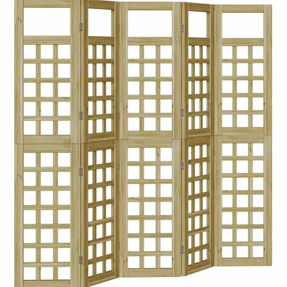 vidaXL Privacyscherm Honingbruin 200 x 180 cm Massief Vurenhout
