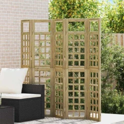 vidaXL Privacyscherm Honingbruin 200 x 180 cm Massief Vurenhout